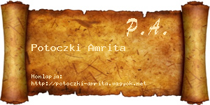 Potoczki Amrita névjegykártya